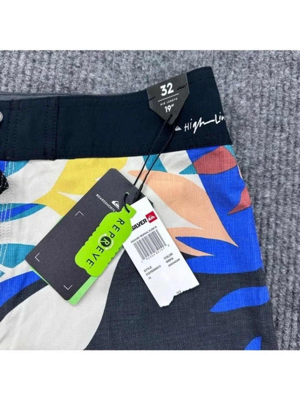Quiksilver Highline Tropical Flow Board Shorts Swim Trunks Mens Size 32 NEW